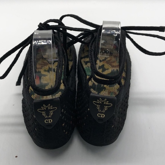 dior poème lace ballerina flat